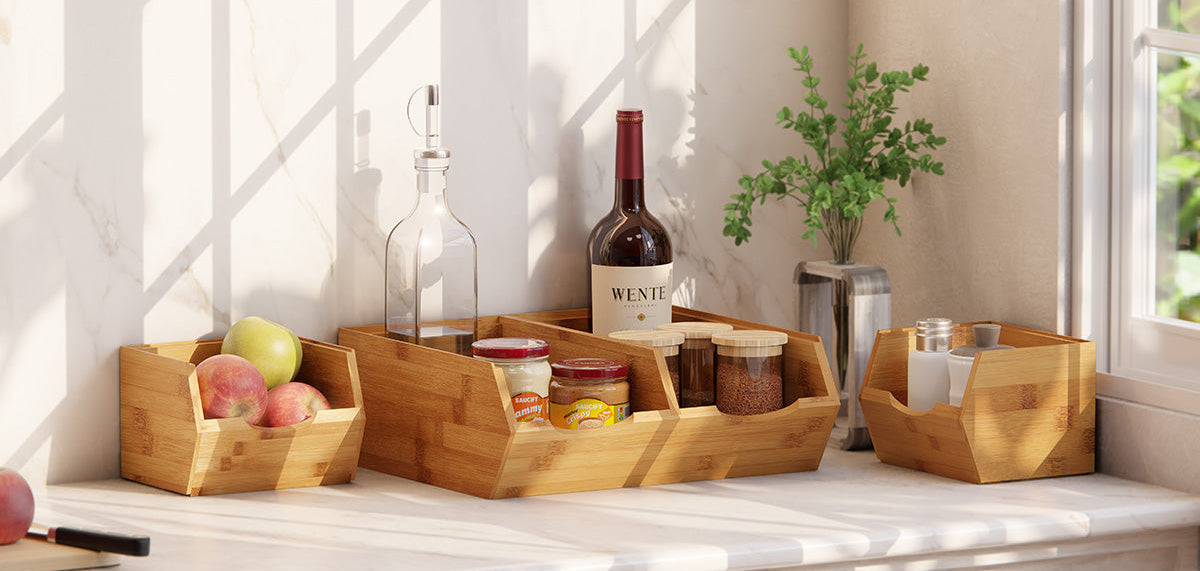 Bamboo Storage Bins