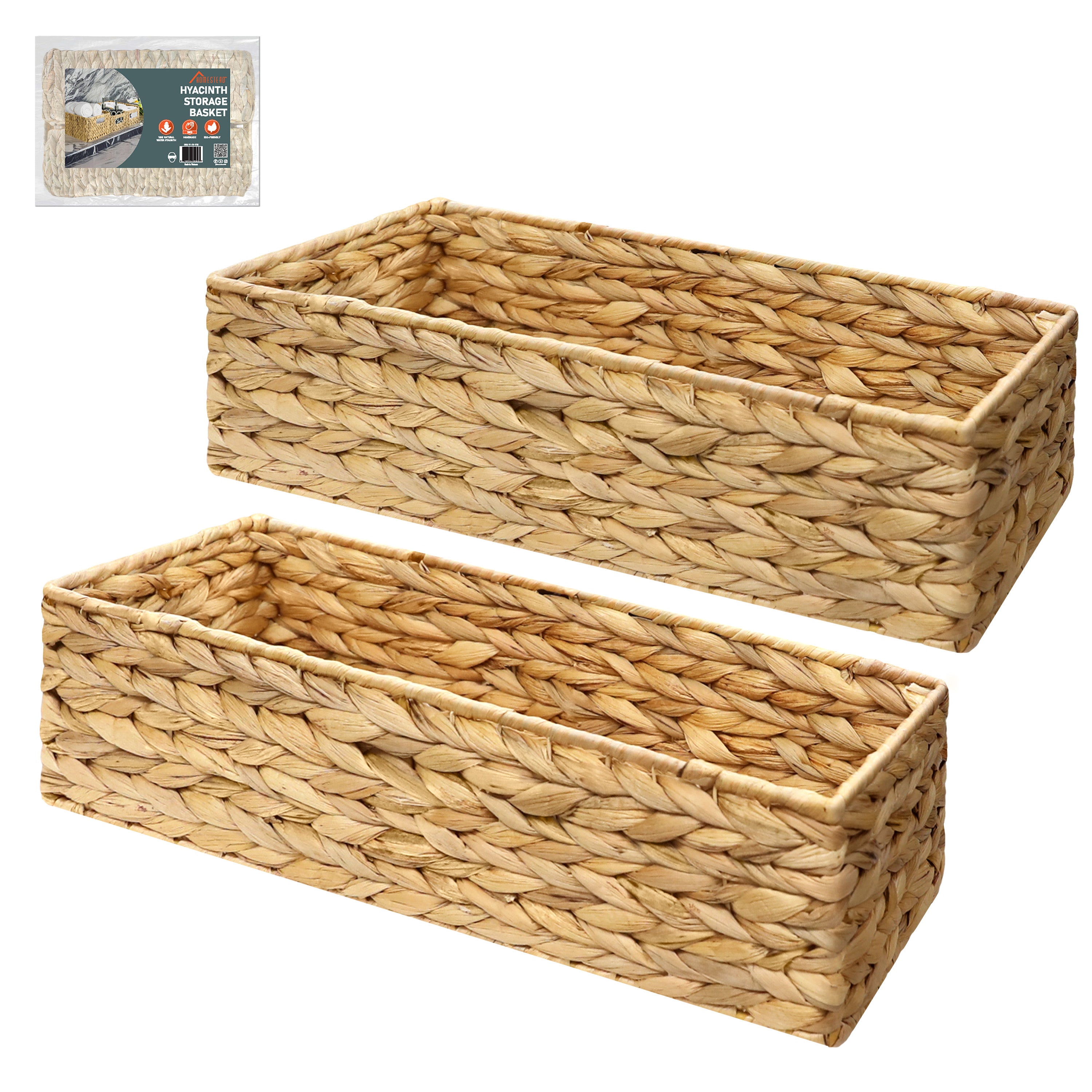 Homestead 2-Pack Water Hyacinth Organizing Baskets