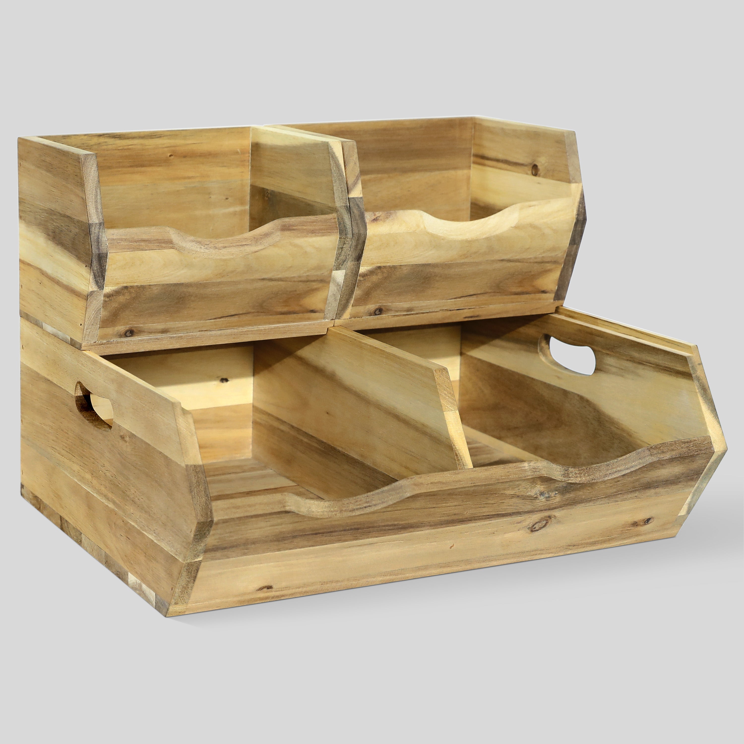 Homestead Wooden Pantry Storage Bins