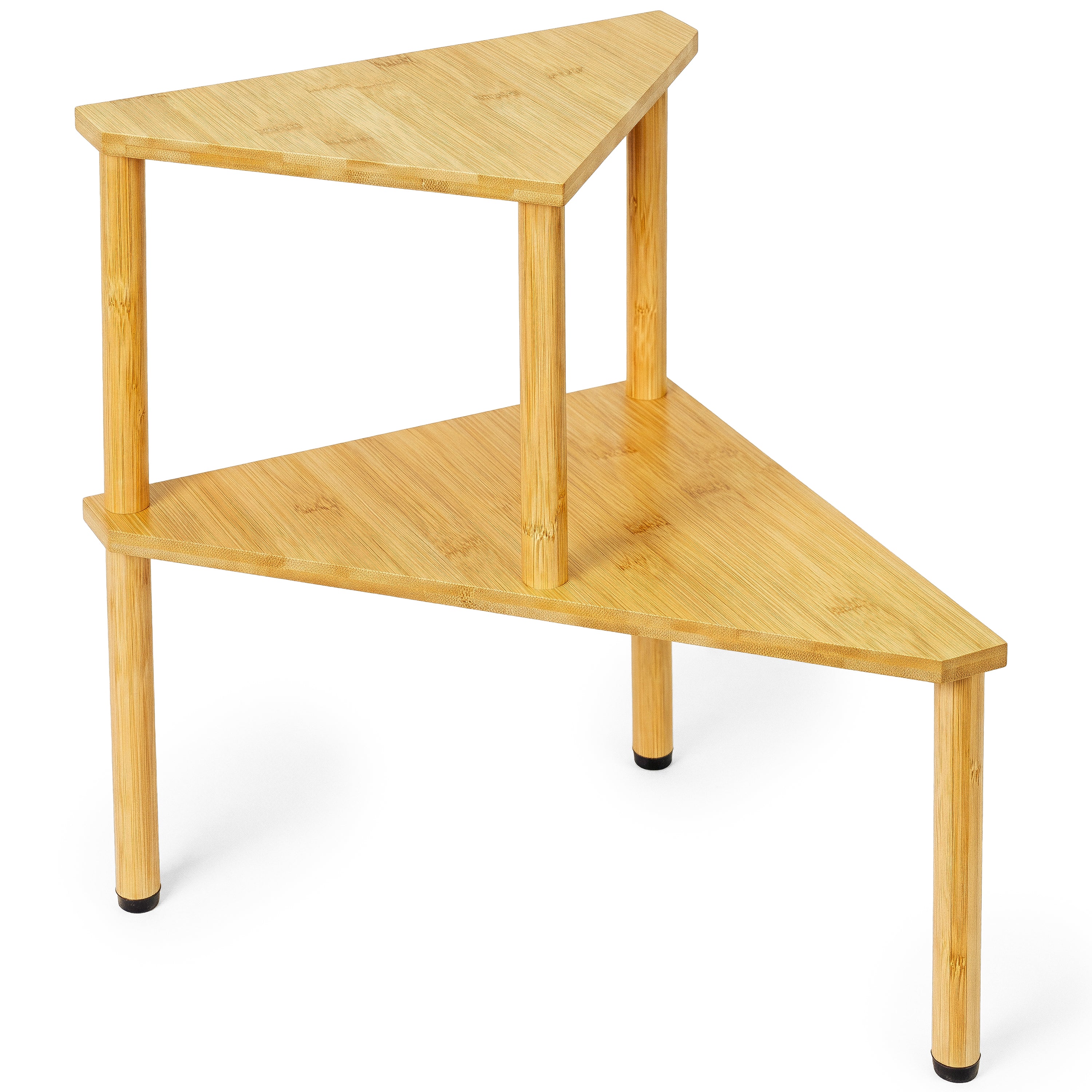 HOMESTEAD 2-Tier Bathroom Counter Organizer Bamboo Corner Shelf Kitchen