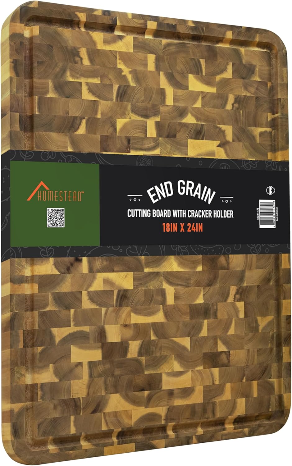 HOMESTEAD End Grain Cutting Board - 24 x 18 Inch