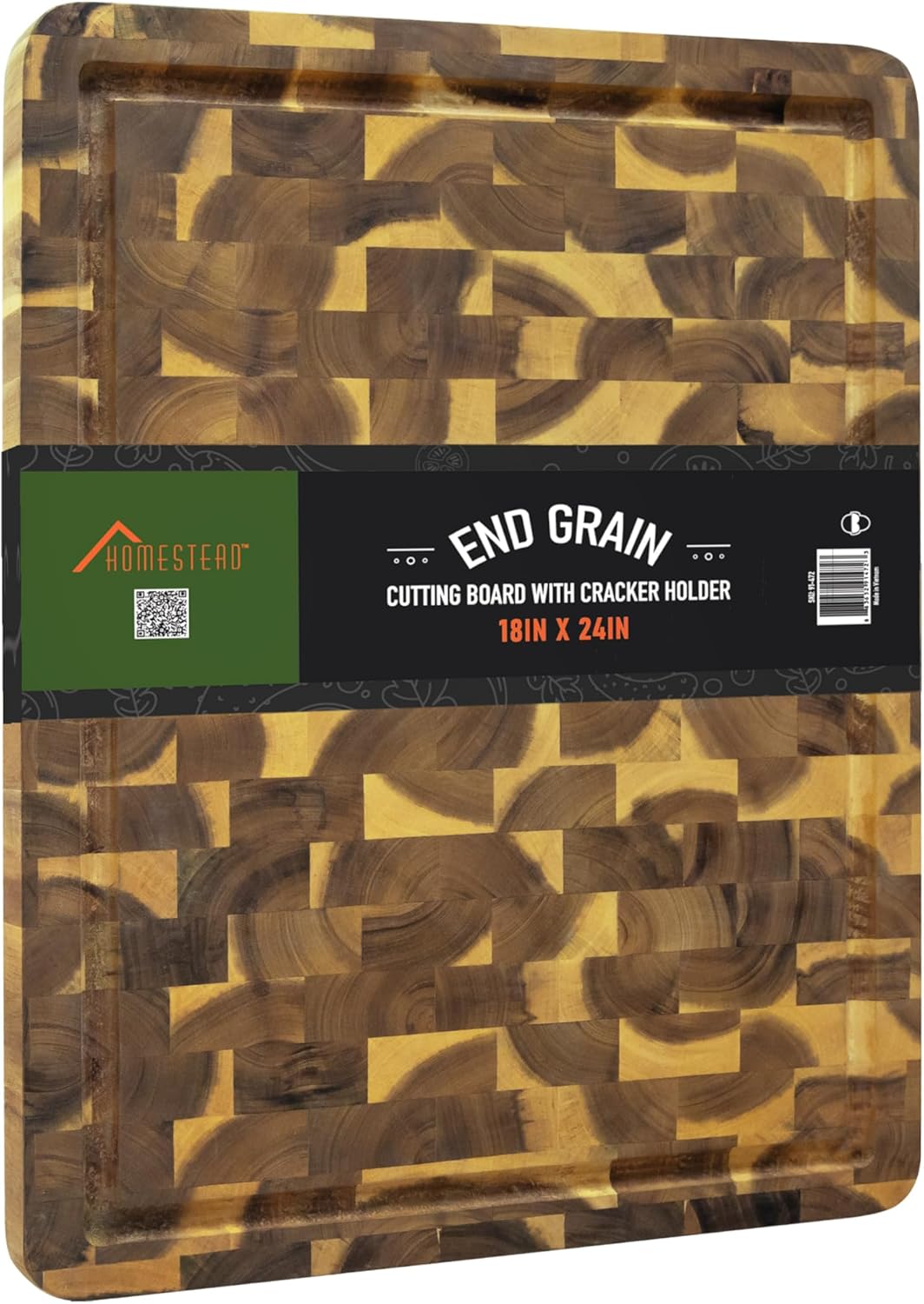 HOMESTEAD End Grain Cutting Board - 17.5 x 13.5 Inch