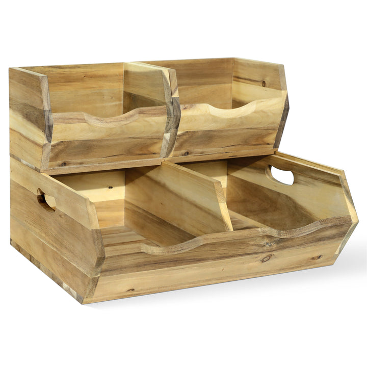 Homestead Wooden Pantry Storage Bins