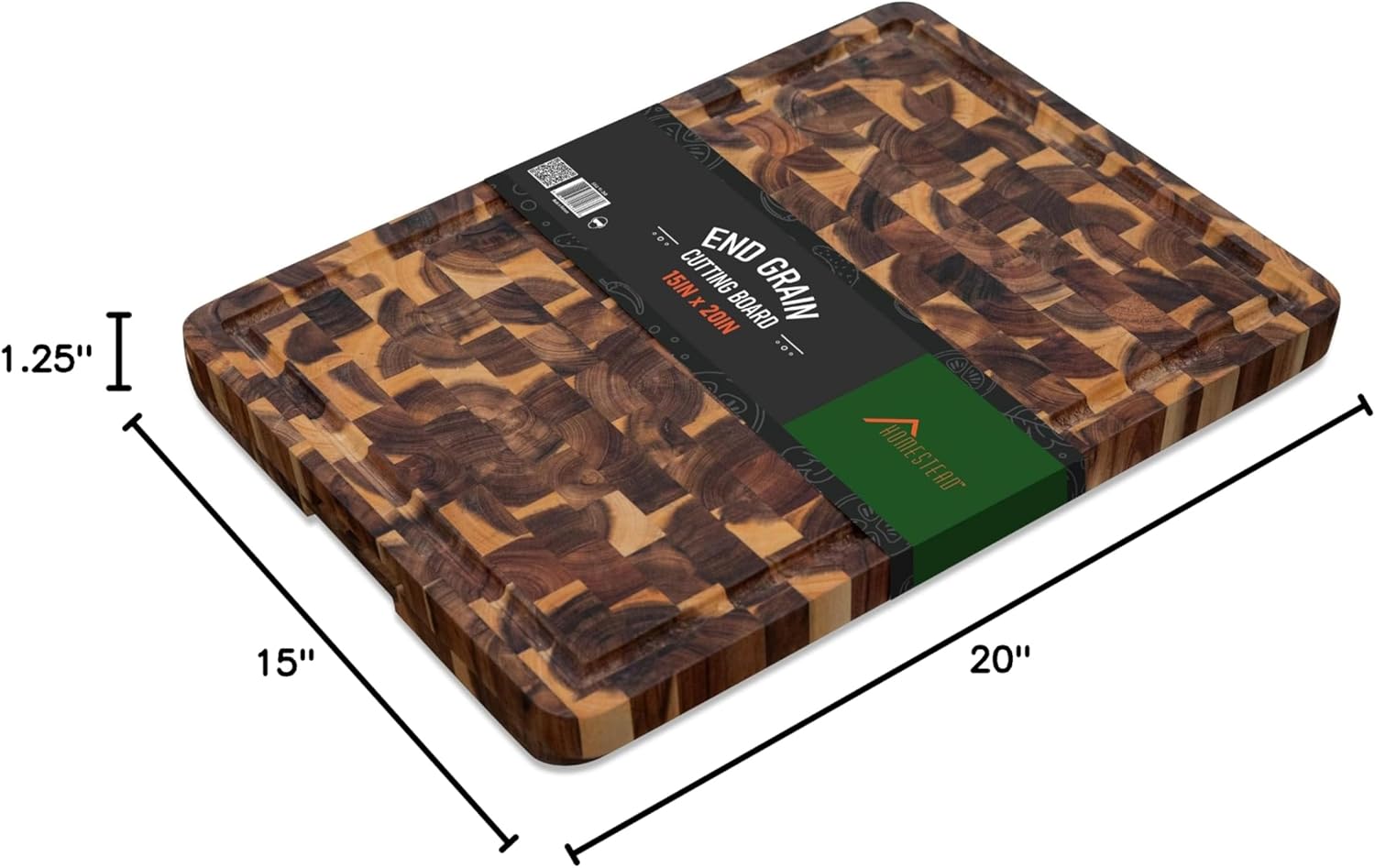 HOMESTEAD End Grain Cutting Board - 15 x 20 Inch