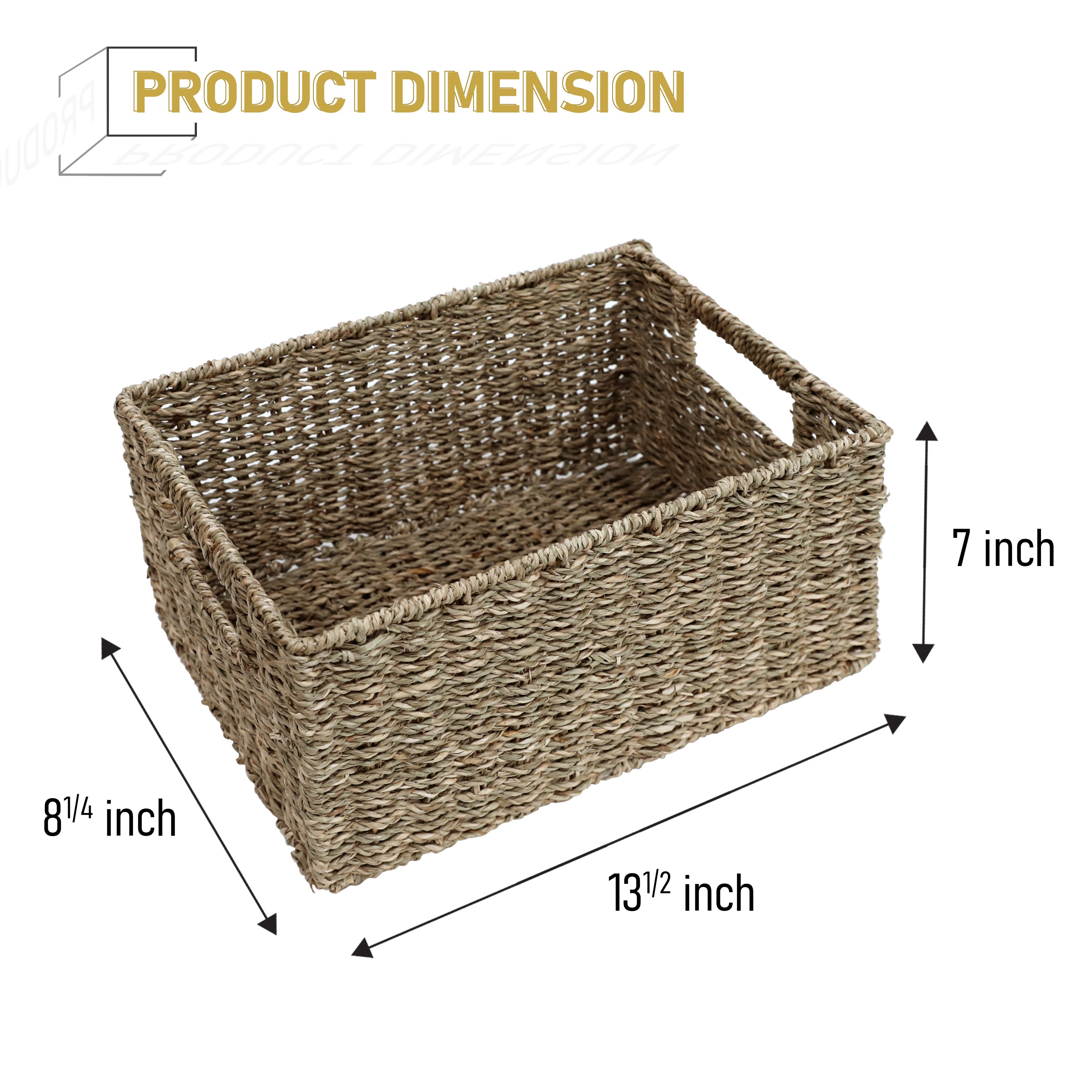 Homestead 2-Pack Seagrass Baskets with Handles