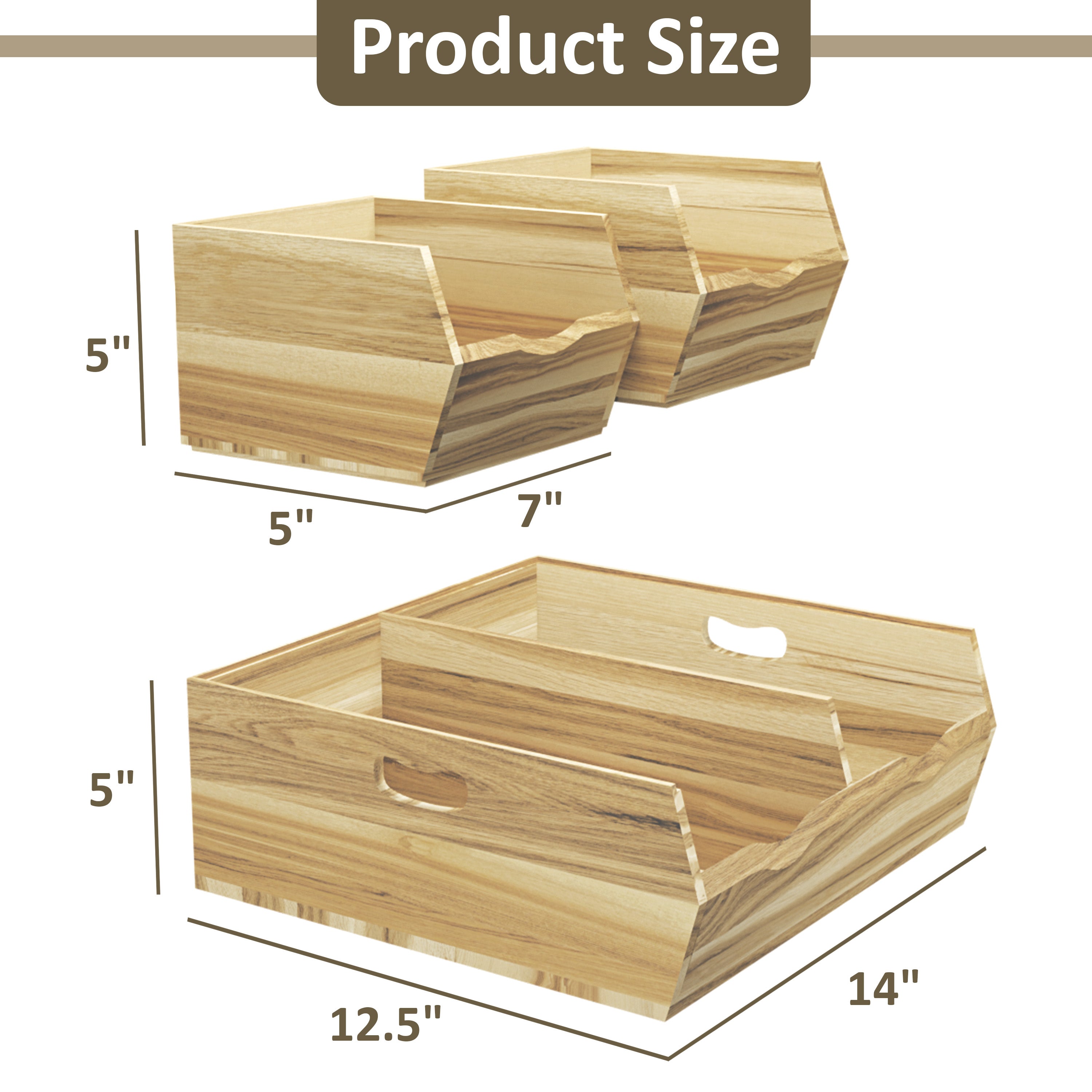 Homestead Wooden Pantry Storage Bins