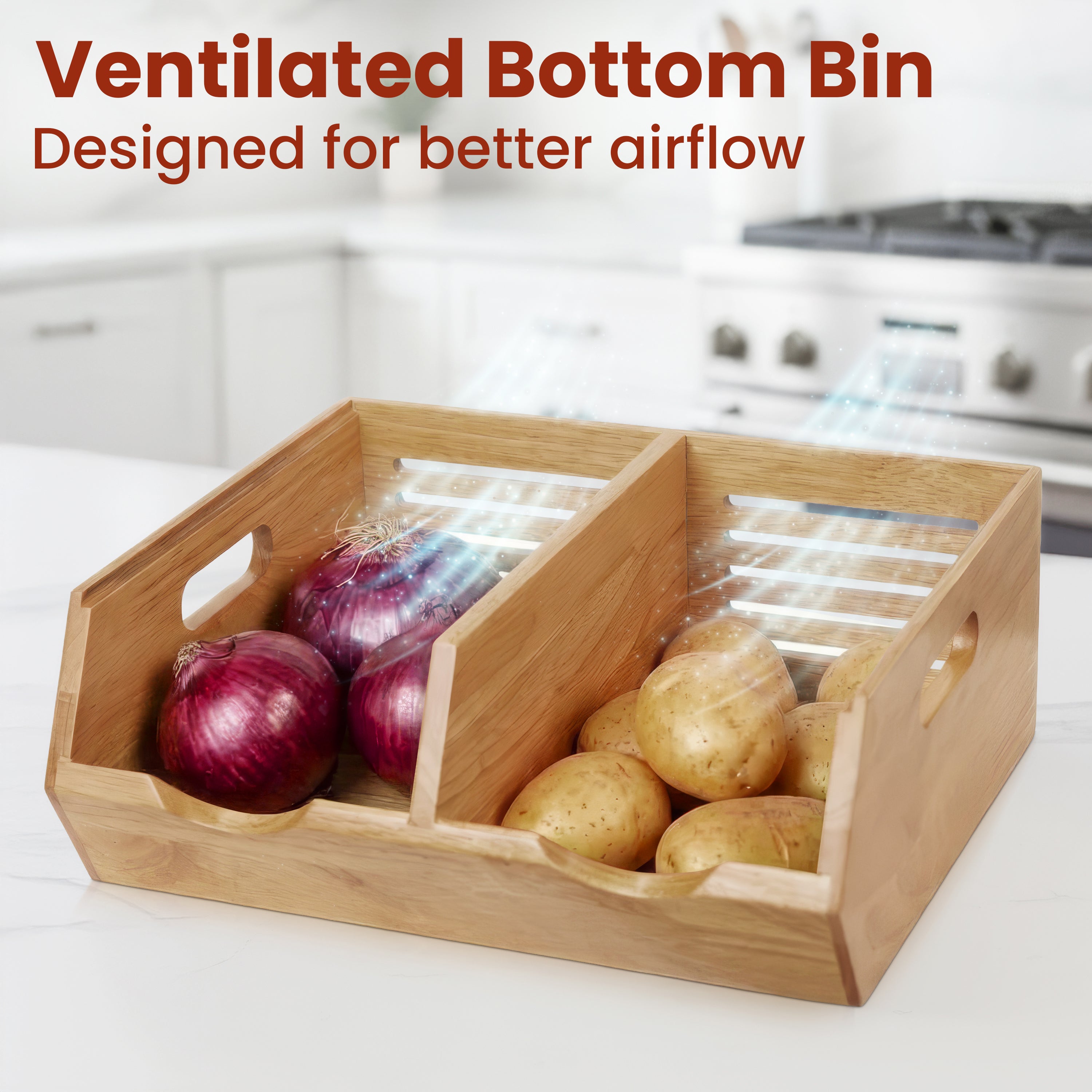 Homestead Wooden Pantry Storage Bins