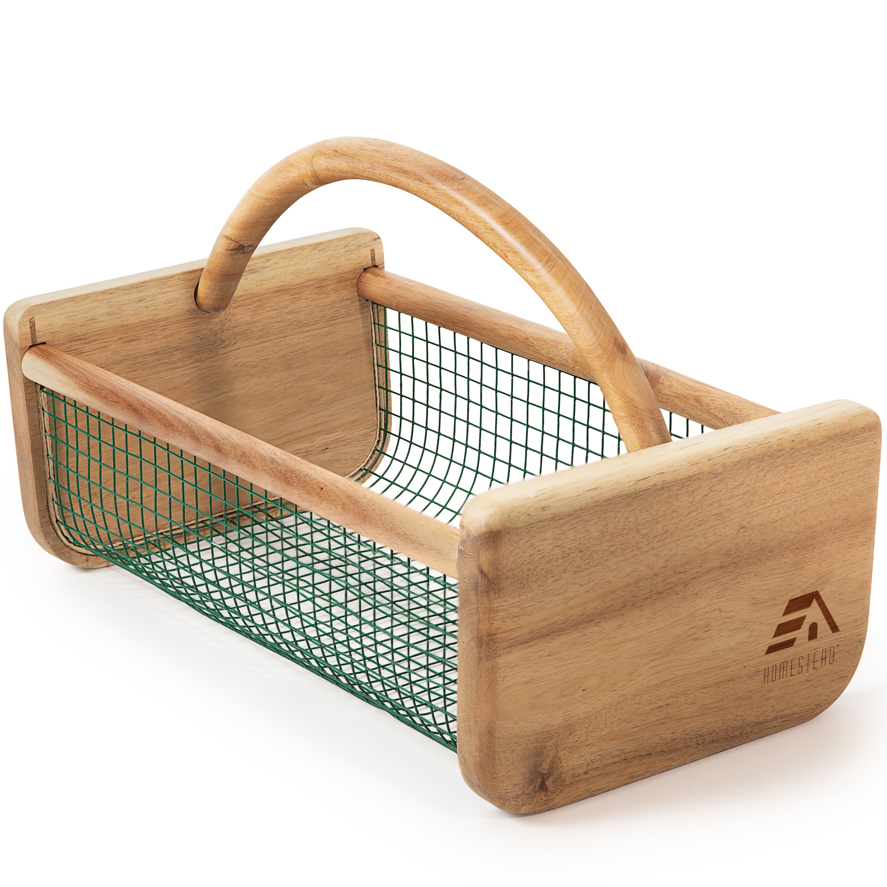 HOMESTEAD Garden Hod Harvest, Durable Acacia Wood Frame with