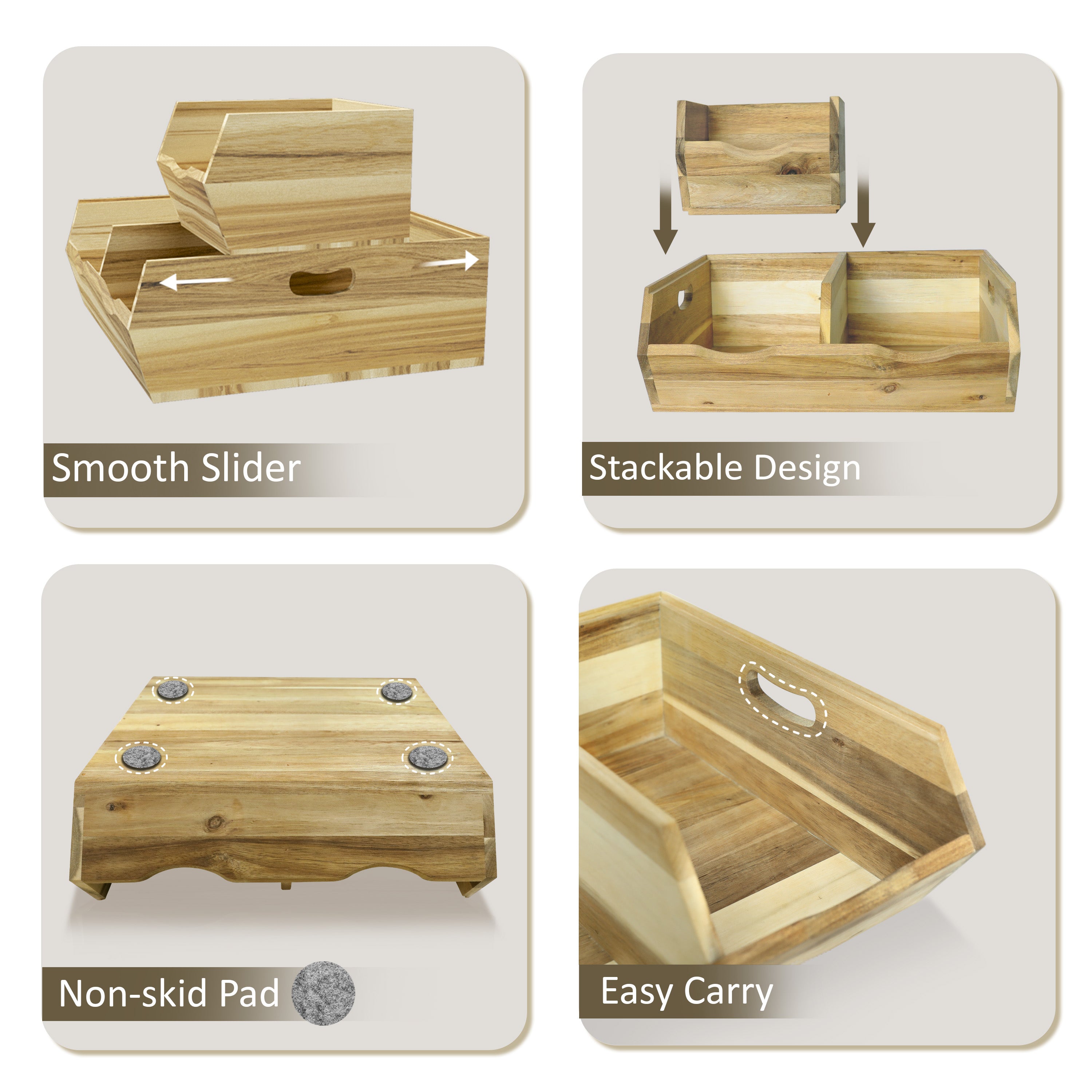 Homestead Wooden Pantry Storage Bins