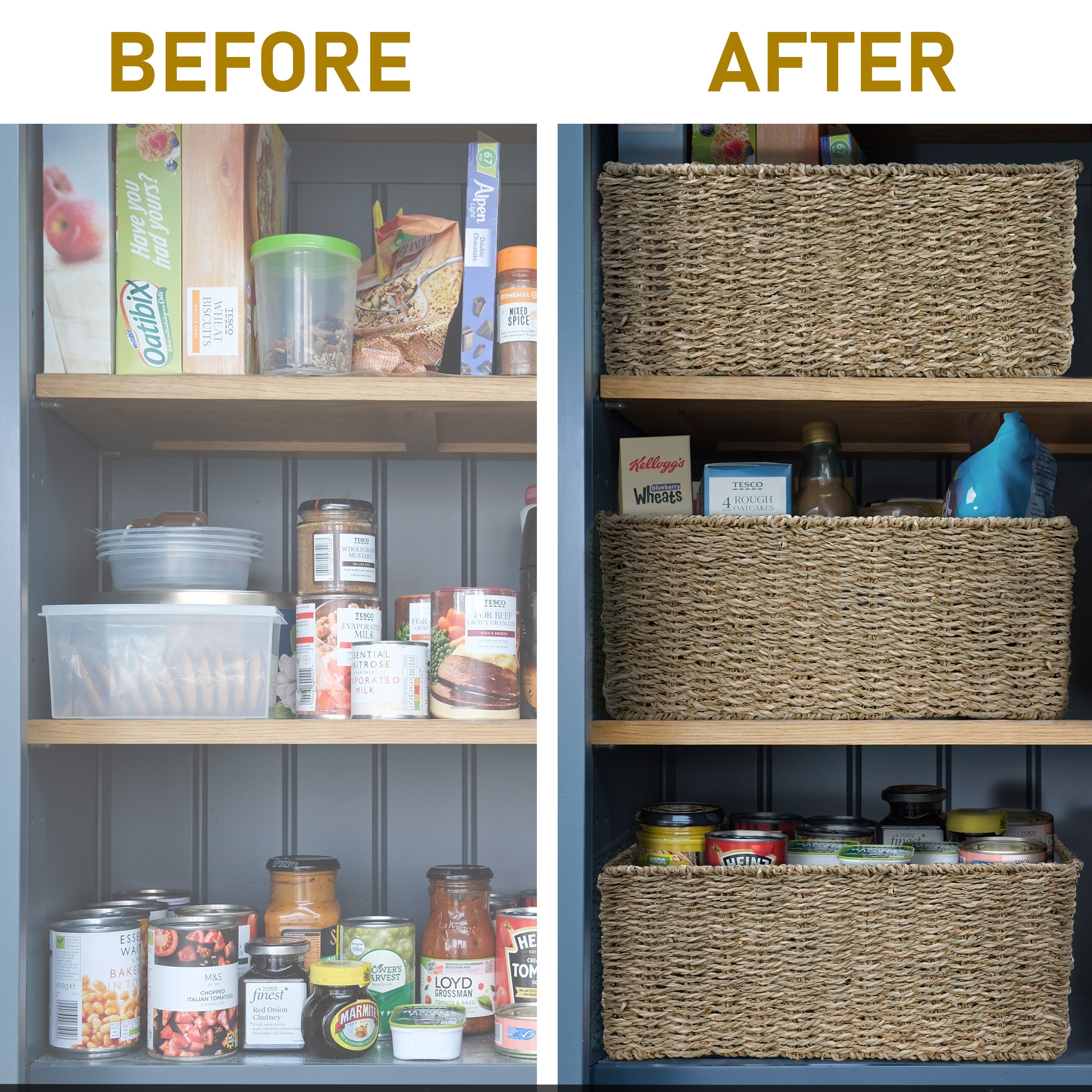 Homestead 2-Pack Seagrass Baskets with Handles