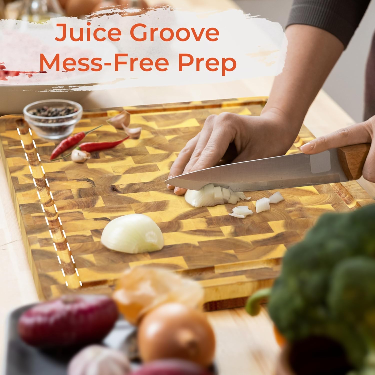 HOMESTEAD End Grain Cutting Board - 17.5 x 13.5 Inch