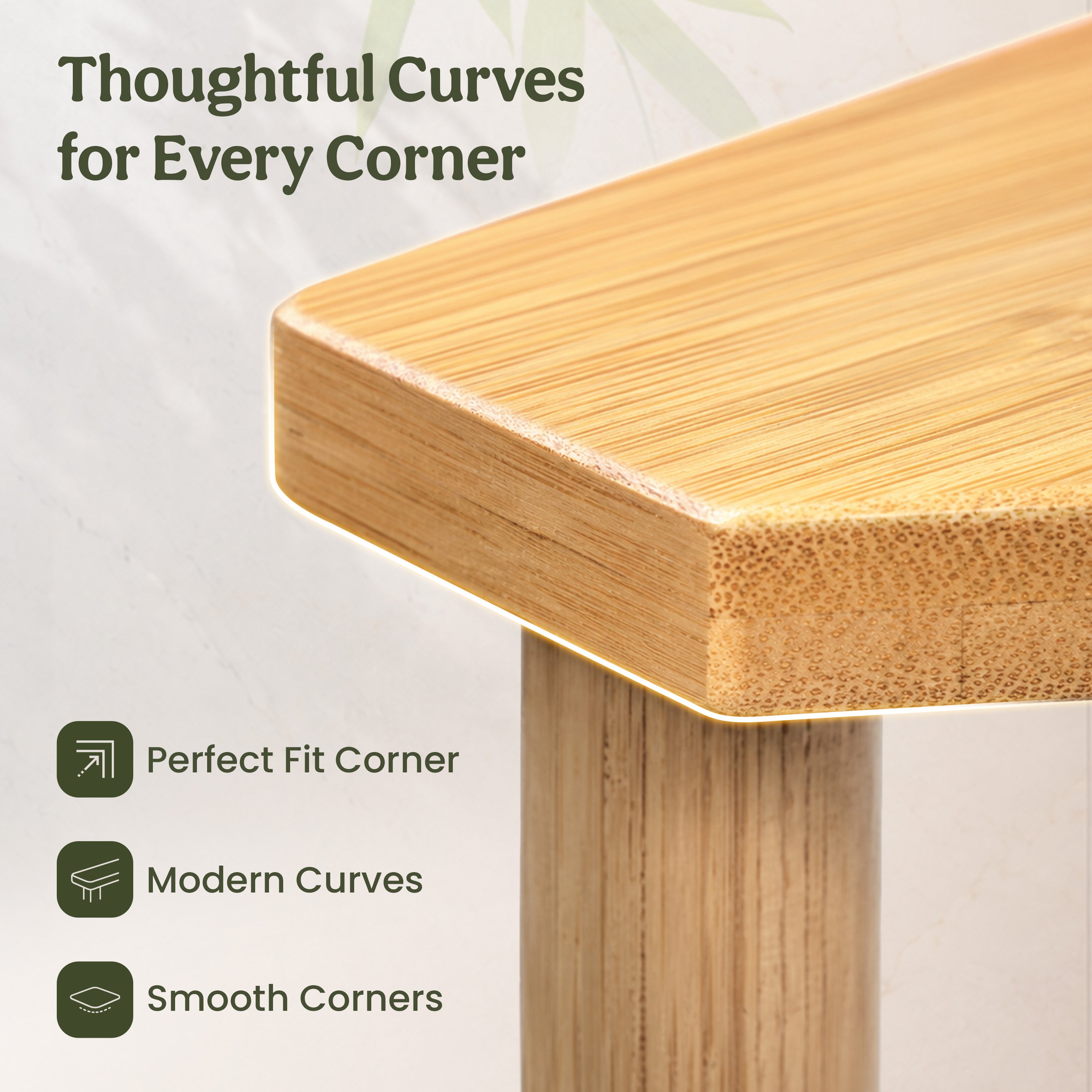 HOMESTEAD 2-Tier Bathroom Counter Organizer Bamboo Corner Shelf Kitchen