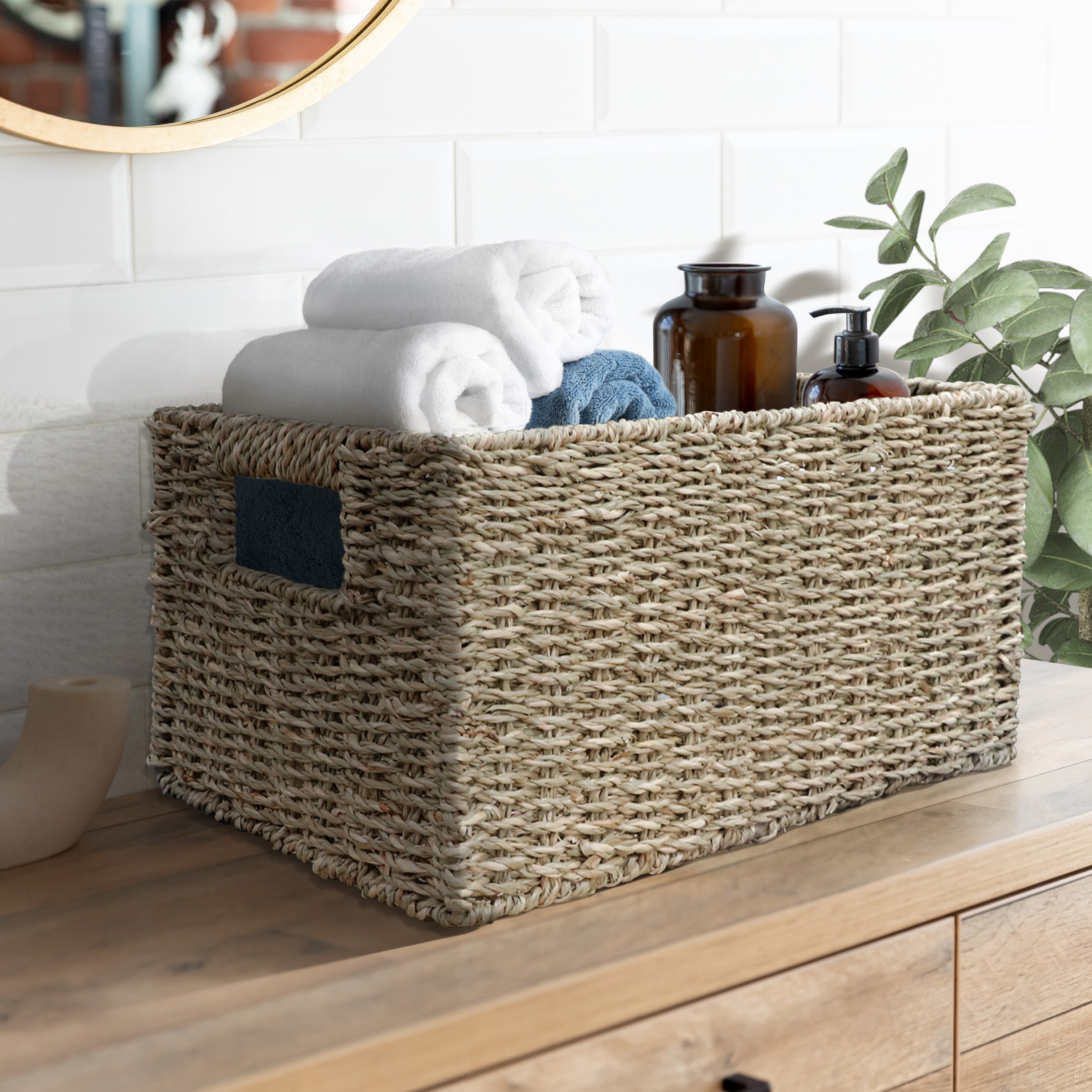Homestead 2-Pack Seagrass Baskets with Handles