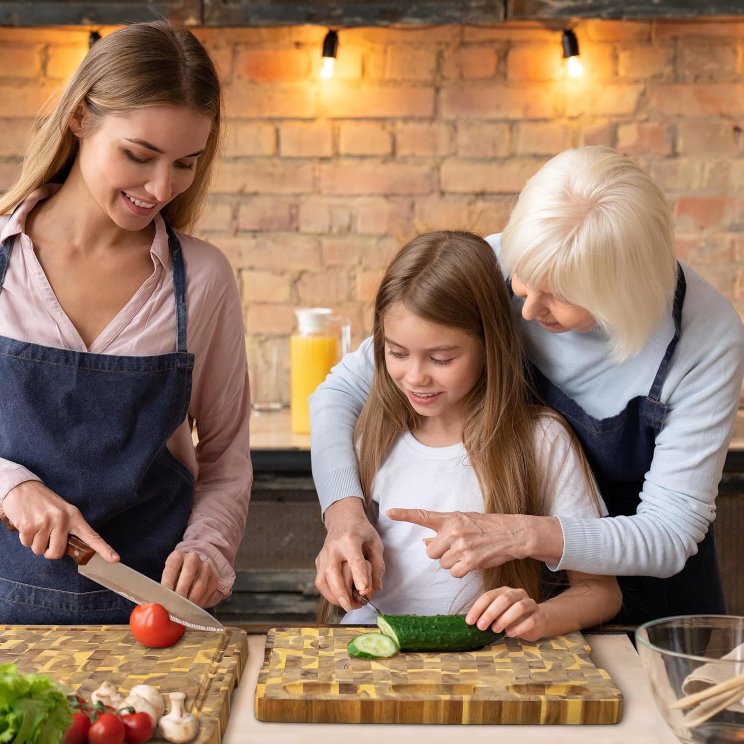 HOMESTEAD End Grain Cutting Board - 17.5 x 13.5 Inch