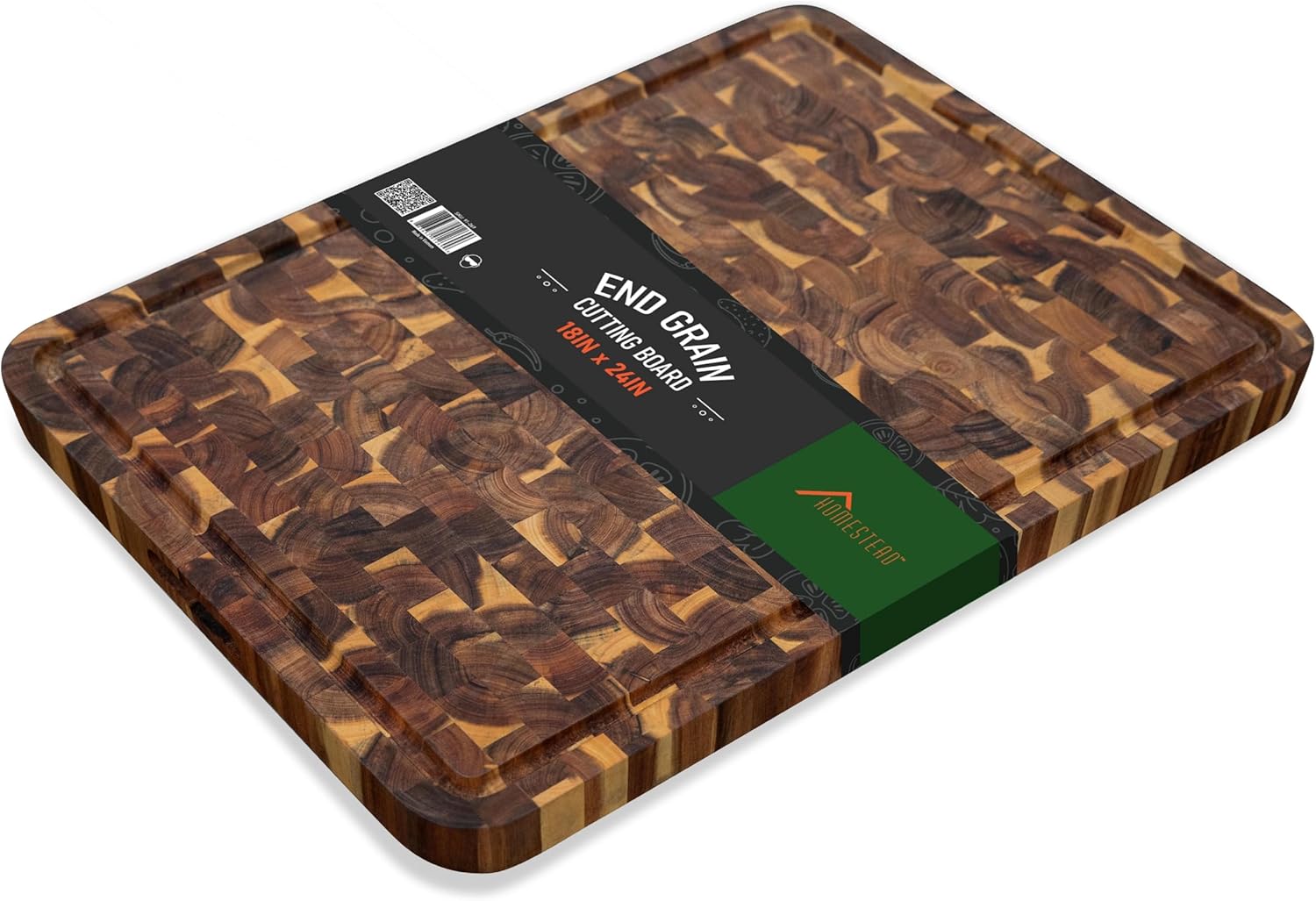 HOMESTEAD Acacia Large Wood Cutting Board - 23 x 18 Inch