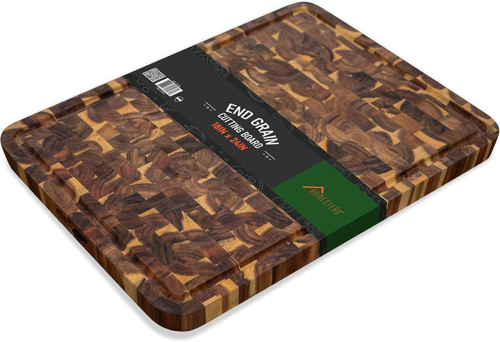 HOMESTEAD Acacia Large Wood Cutting Board - 23 x 18 Inch