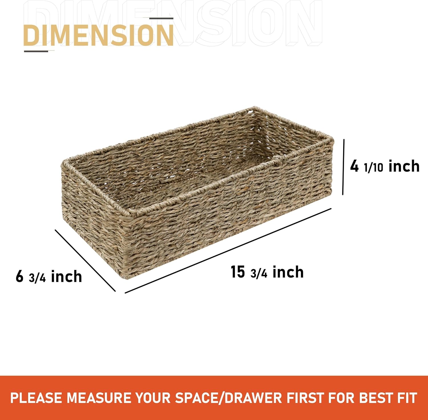 Homestead 2-Pack Seagrass Organizing Baskets