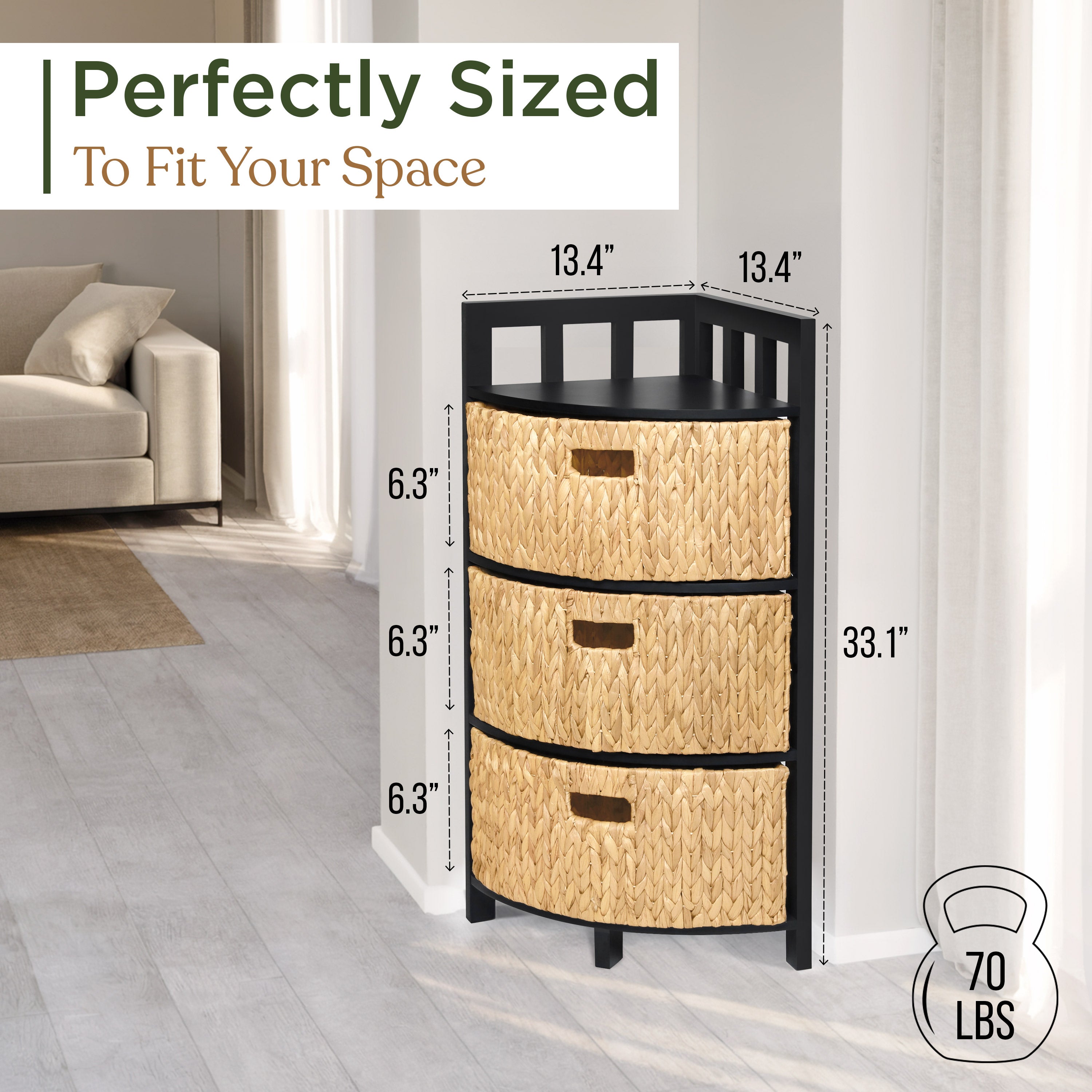 Homestead Wicker Corner Storage