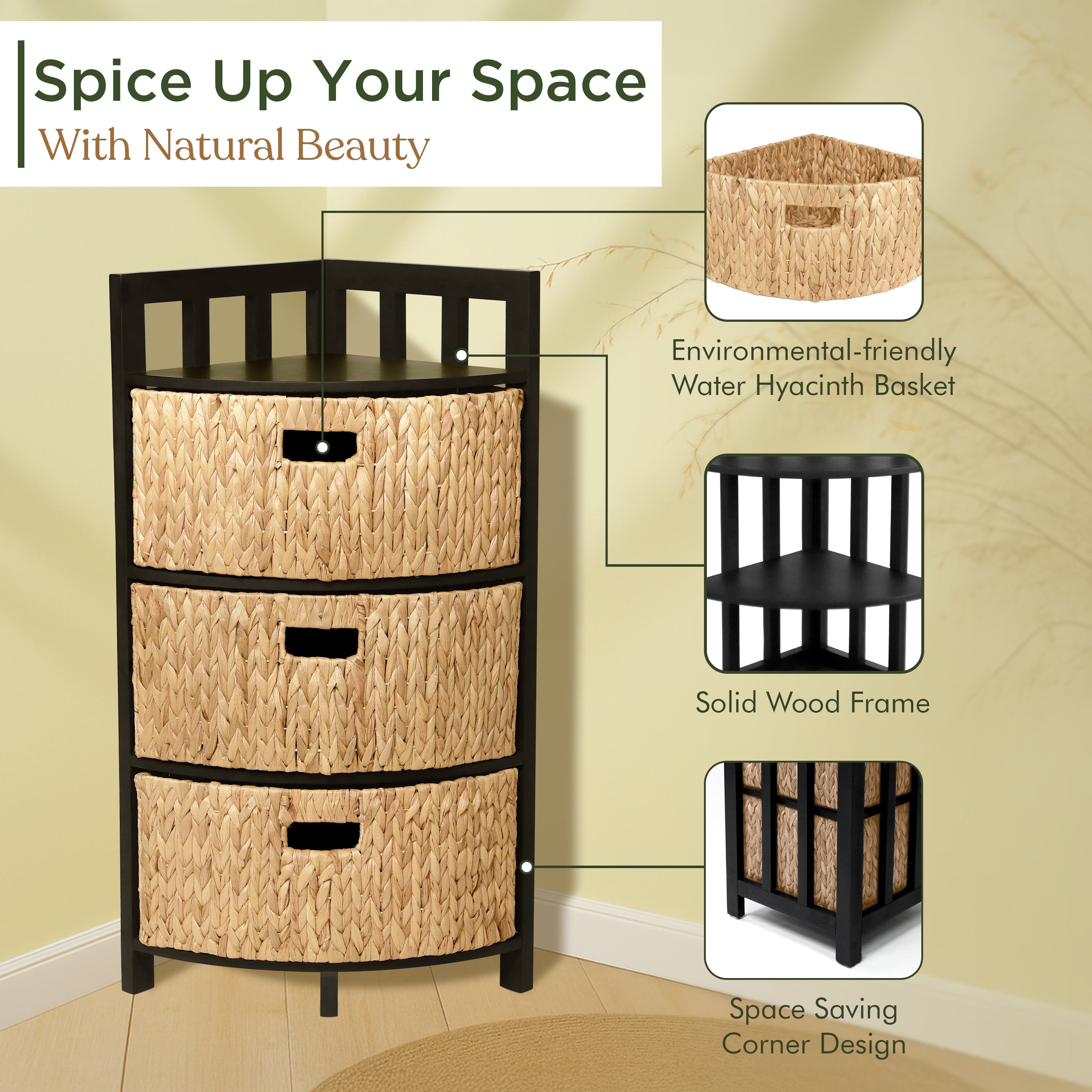 Homestead Wicker Corner Storage