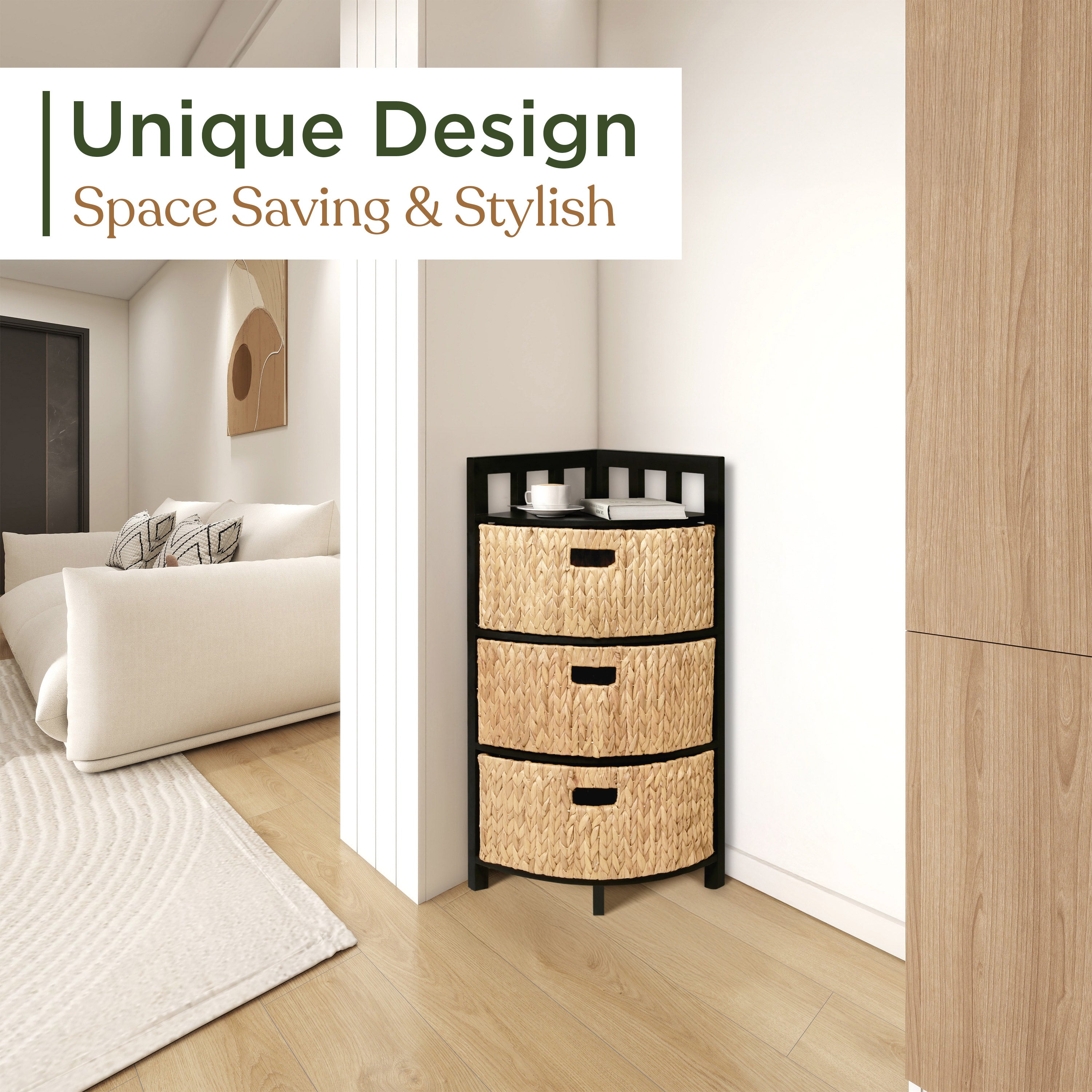 Homestead Wicker Corner Storage