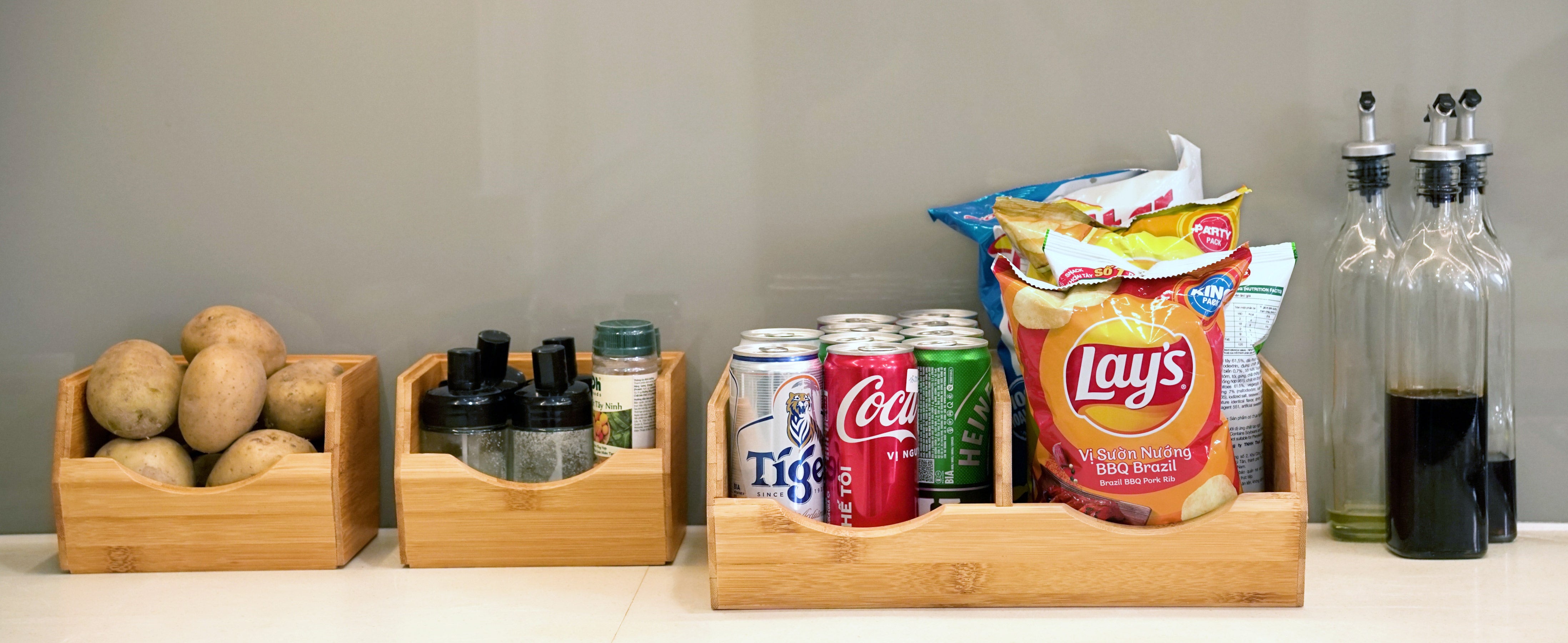 Homestead Bamboo Pantry Storage Bins