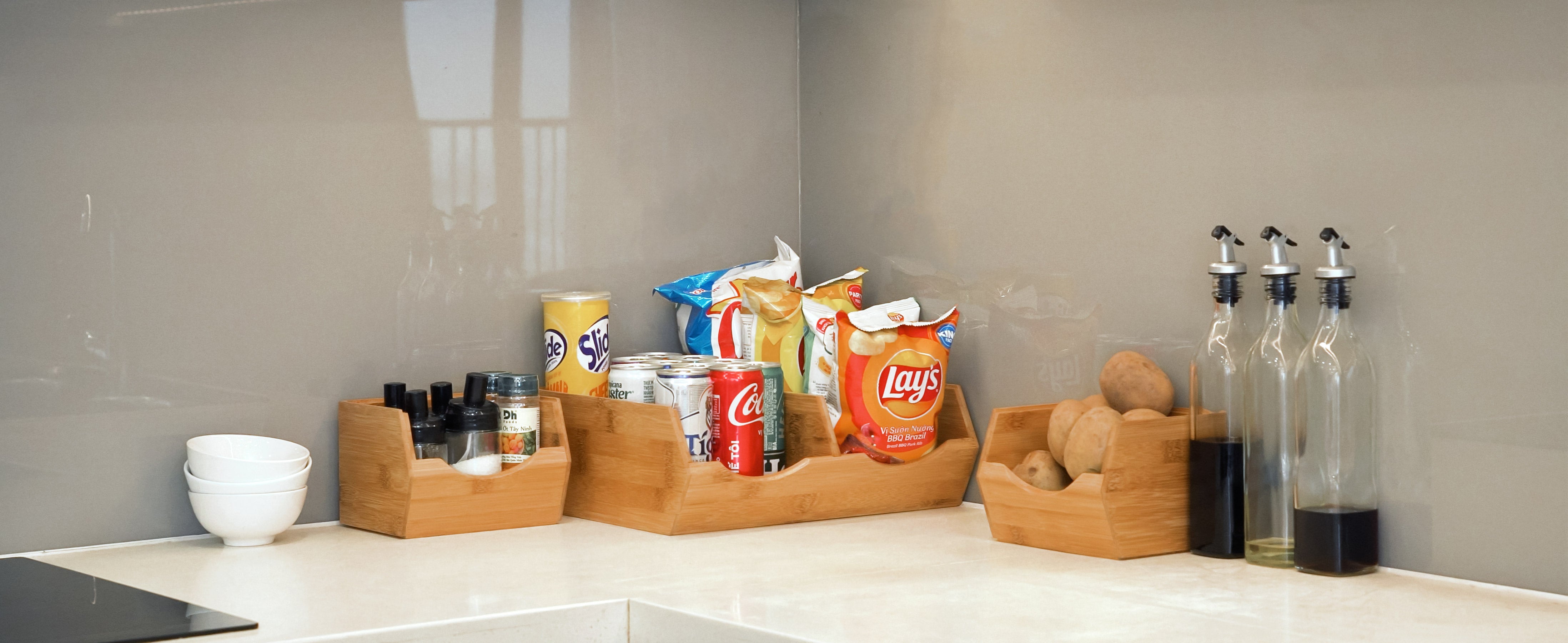 Homestead Bamboo Pantry Storage Bins