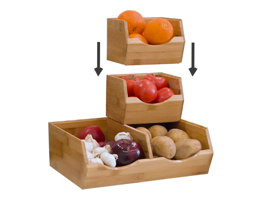 Homestead Bamboo Pantry Storage Bins