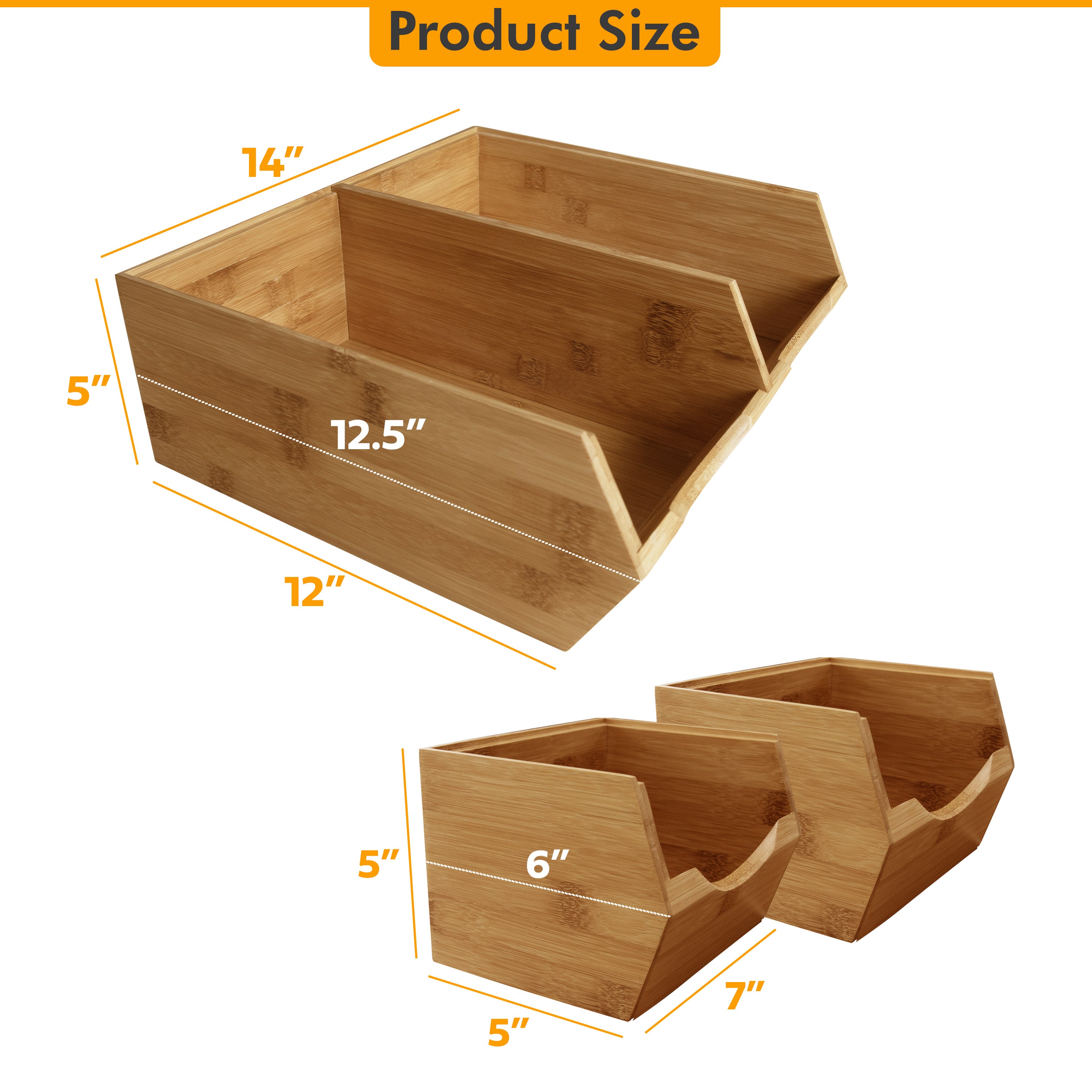 Homestead Bamboo Pantry Storage Bins