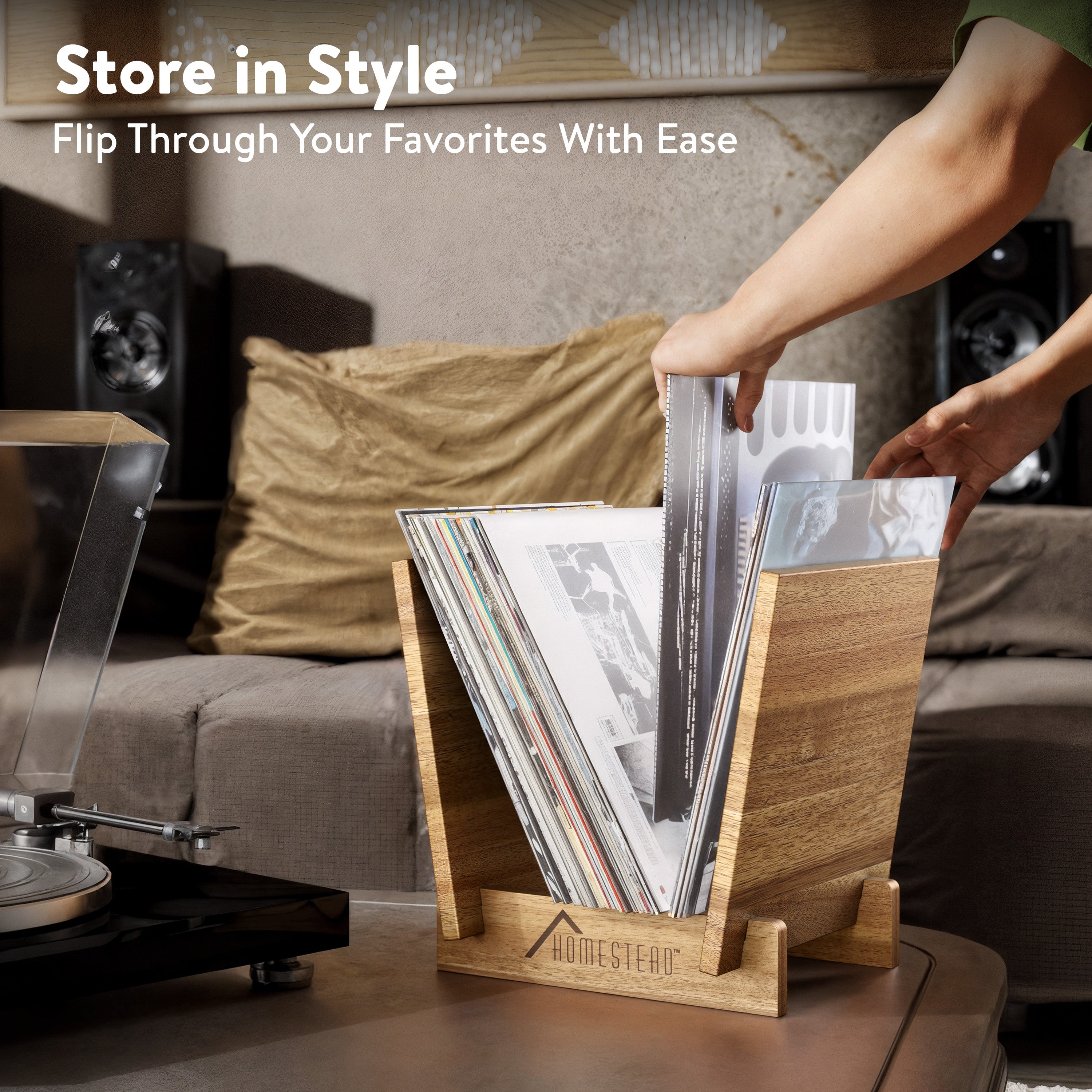 Homestead Rustic Vinyl Record Holder