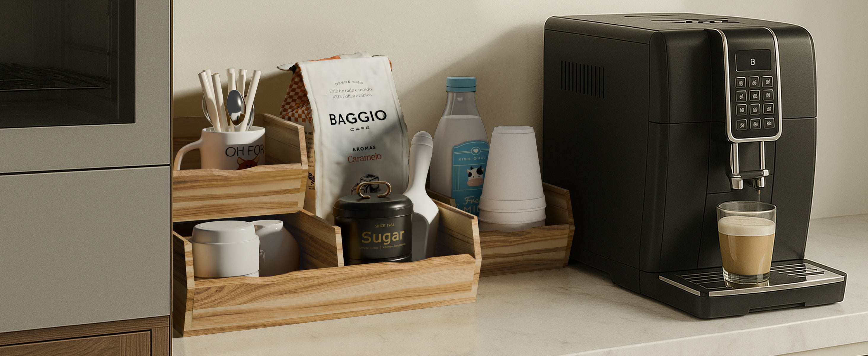 Homestead Wooden Pantry Storage Bins