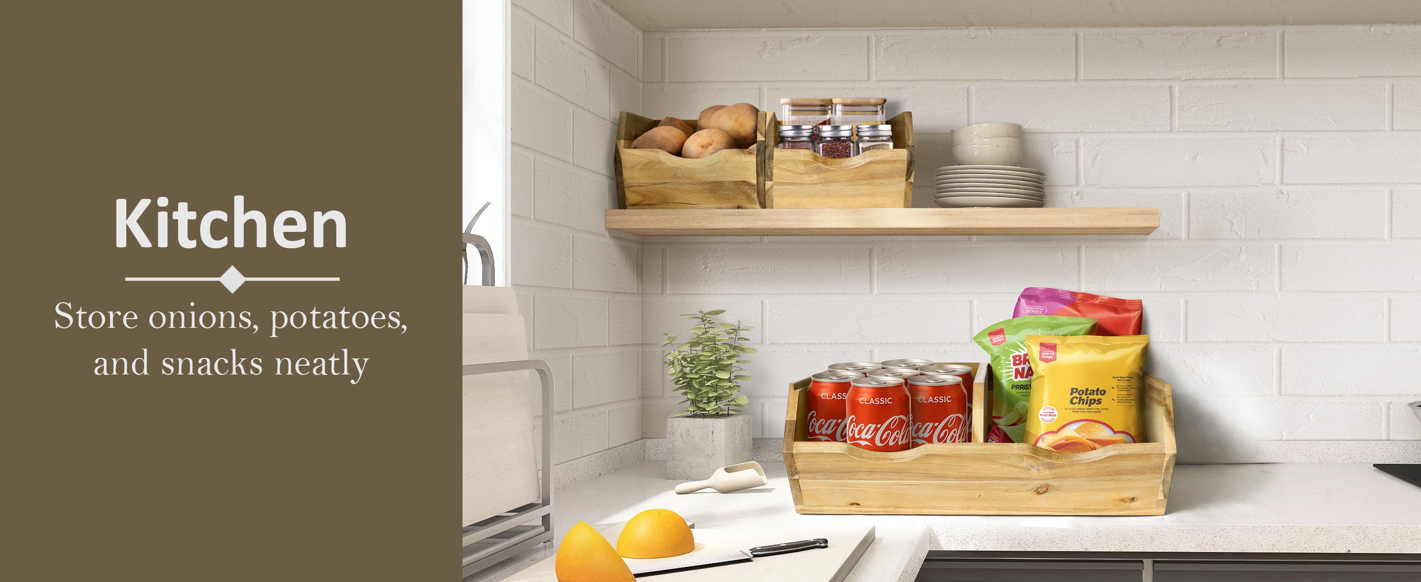 Homestead Wooden Pantry Storage Bins