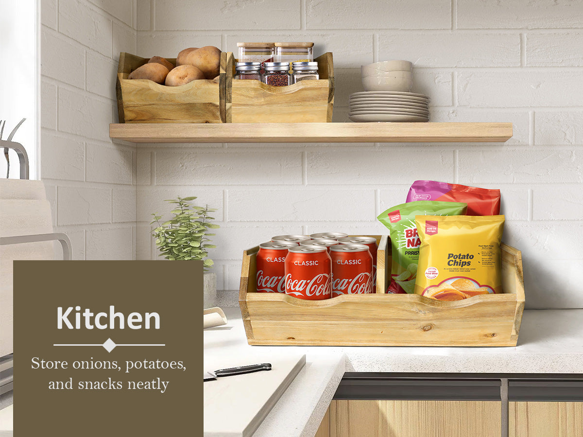 Homestead Wooden Pantry Storage Bins