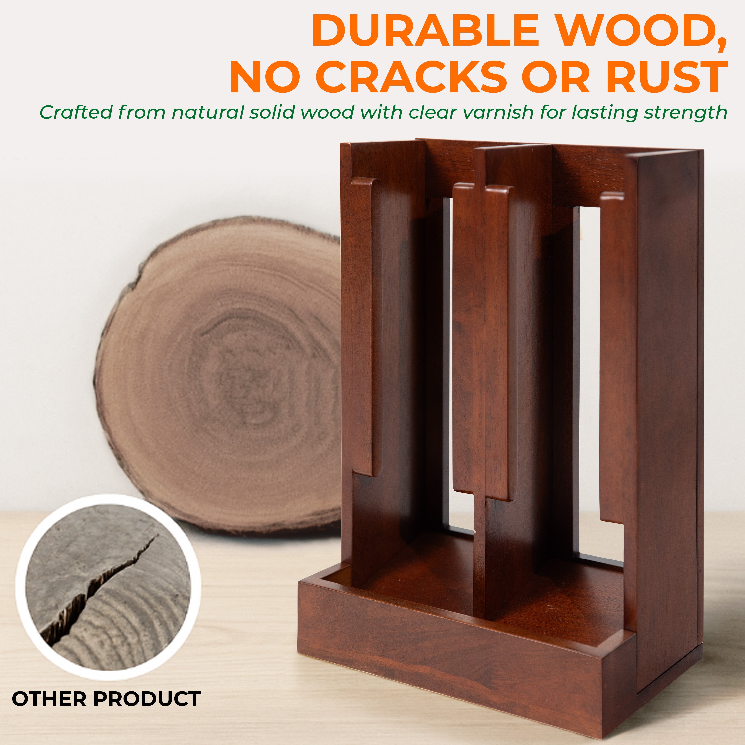 HOMESTEAD Wooden Can Organizer for Pantry, Solid Wood Canned Food Rack, Holds Standard 14.2 oz Cans, Space-Saving Kitchen Storage for Cabinets & Countertops, Brown