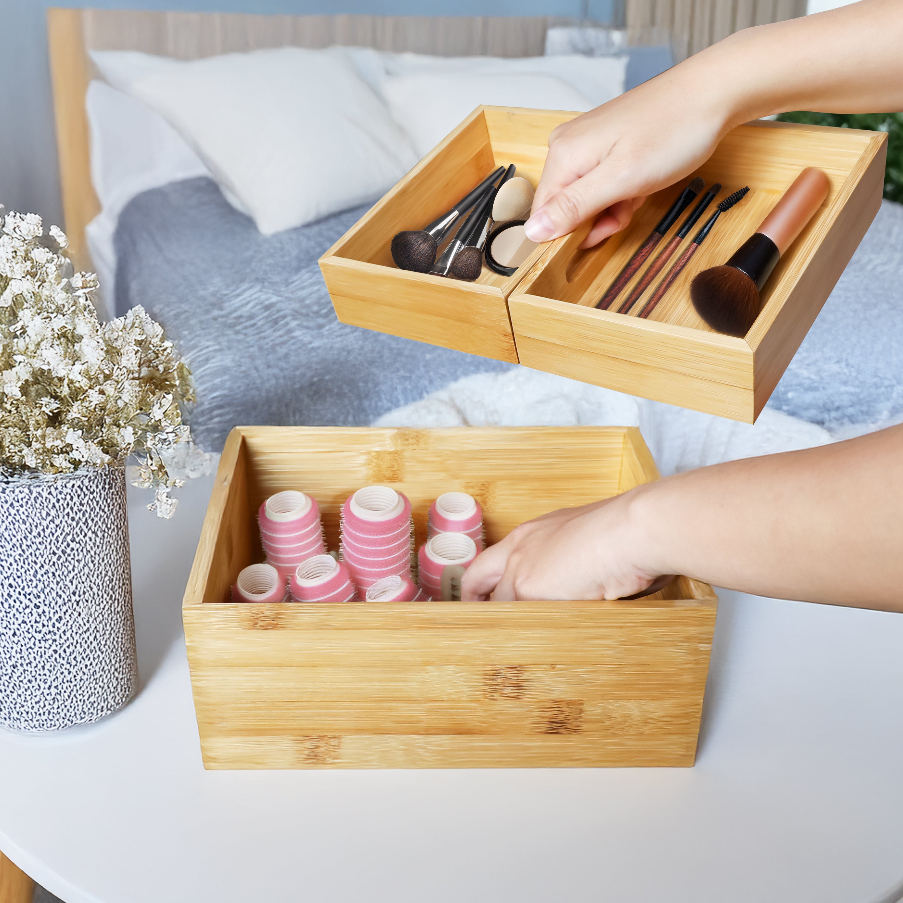 Homestead 3-Piece Stackable Bamboo Storage Box