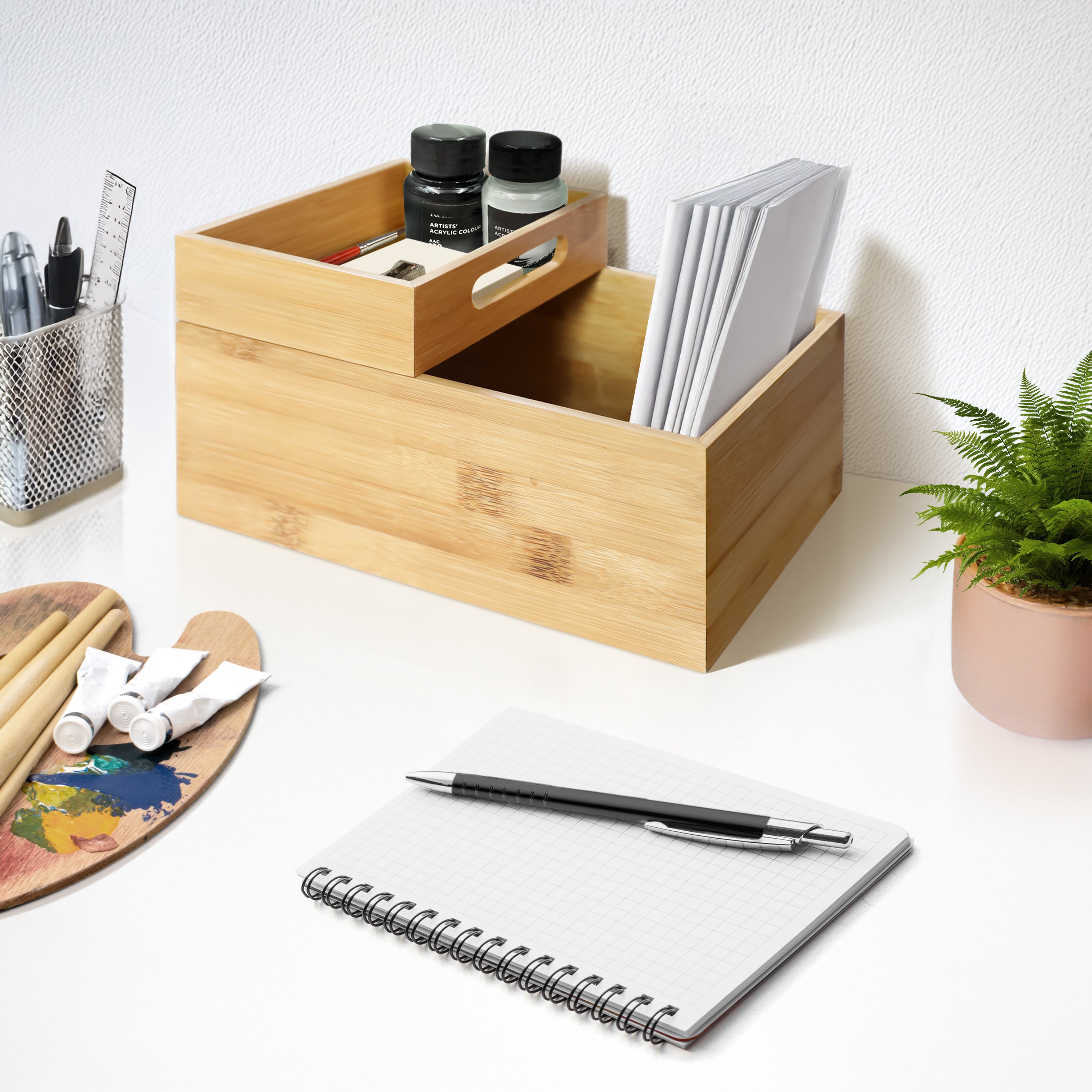 Homestead 3-Piece Stackable Bamboo Storage Box