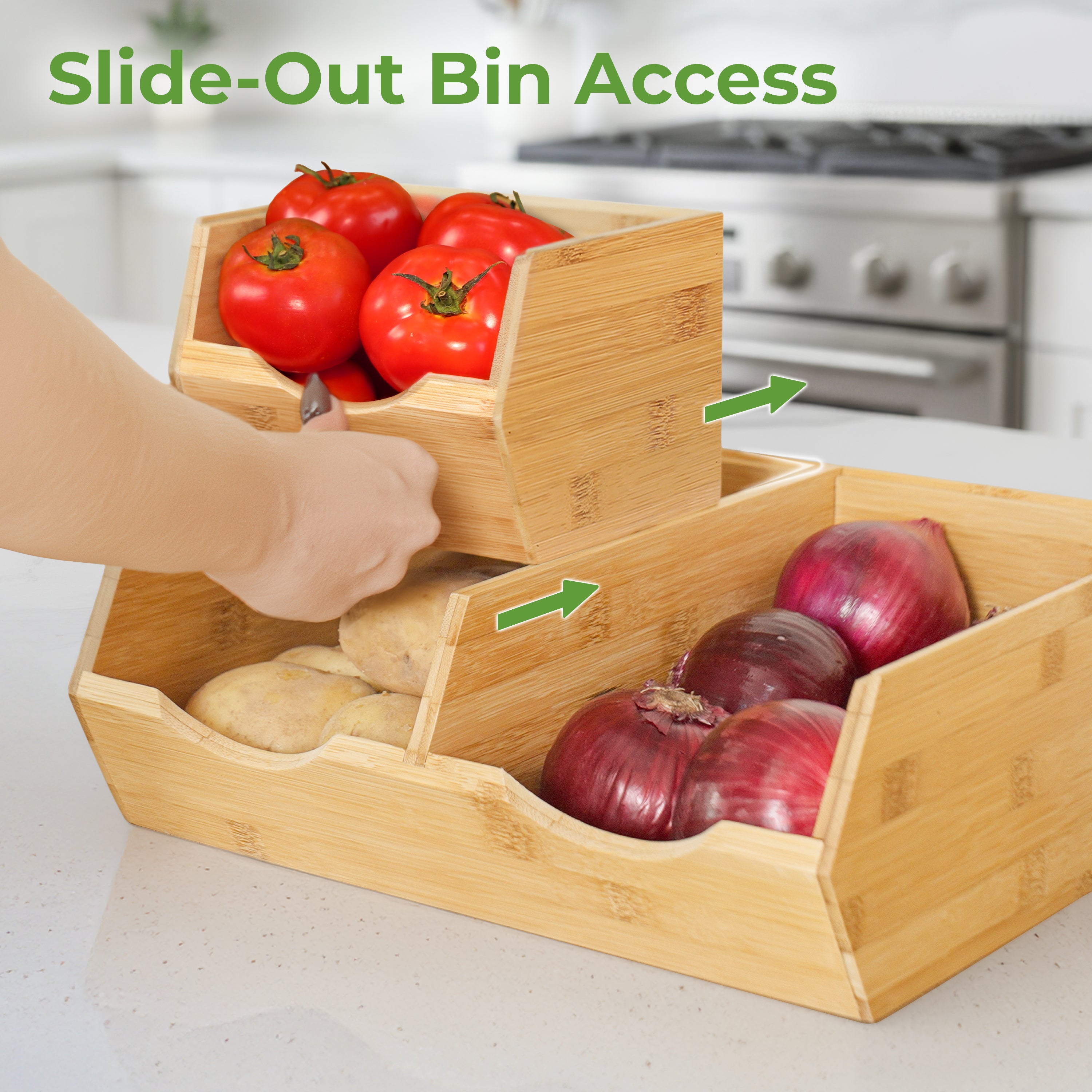 Homestead Bamboo Pantry Storage Bins