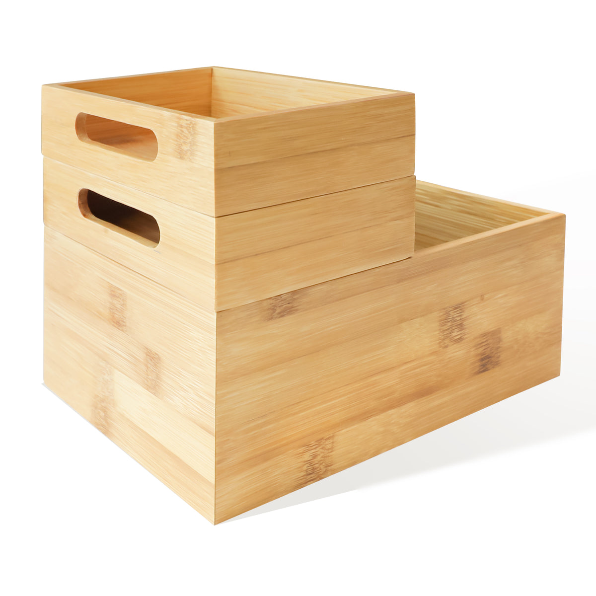Homestead 3-Piece Stackable Bamboo Storage Box – Homesteadstore